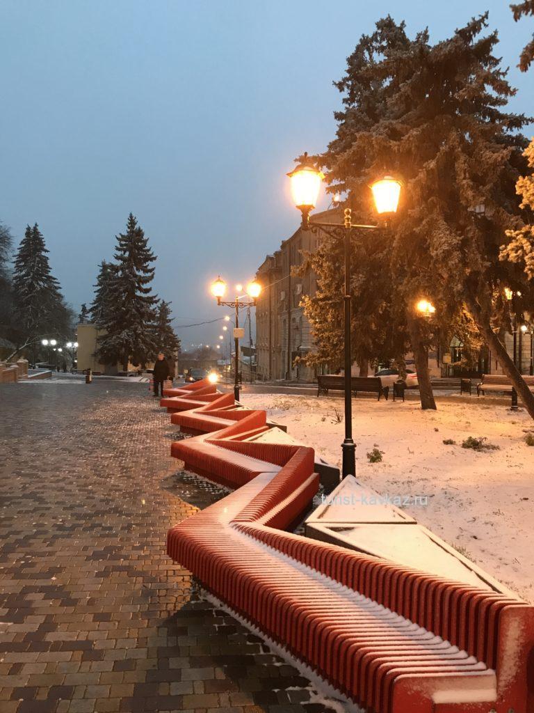 Красивые вечерние фото, сделанные в Пятигорске (в начале декабря)